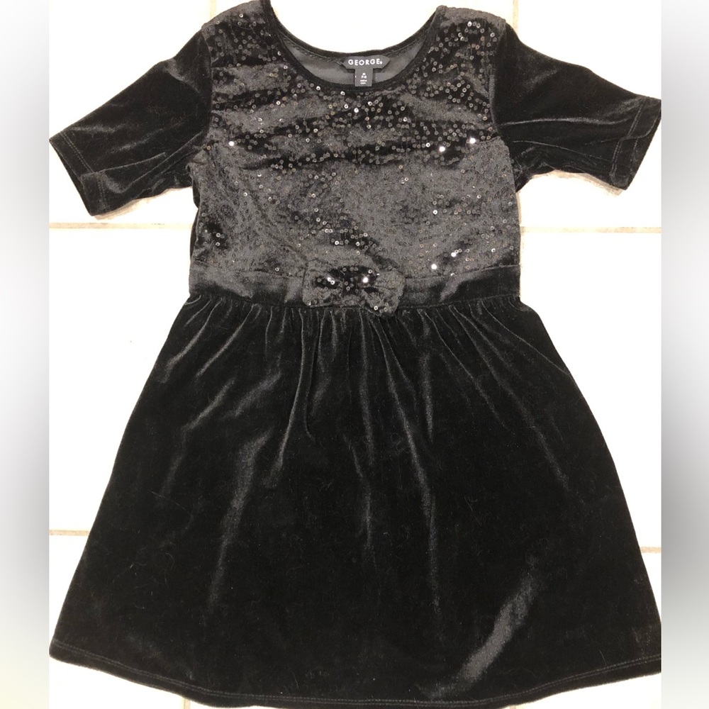 Velvet Like Sequin Holiday Dress